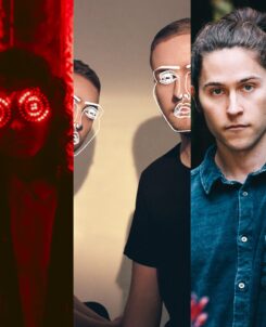 MP3 SELECTS Ft. REZZ< Disclosure and Big Wild in collage from left to right.
