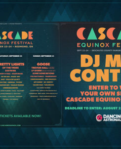 Cascade Equinox Festival contest Poster ft lineup headlined by Pretty Lights
